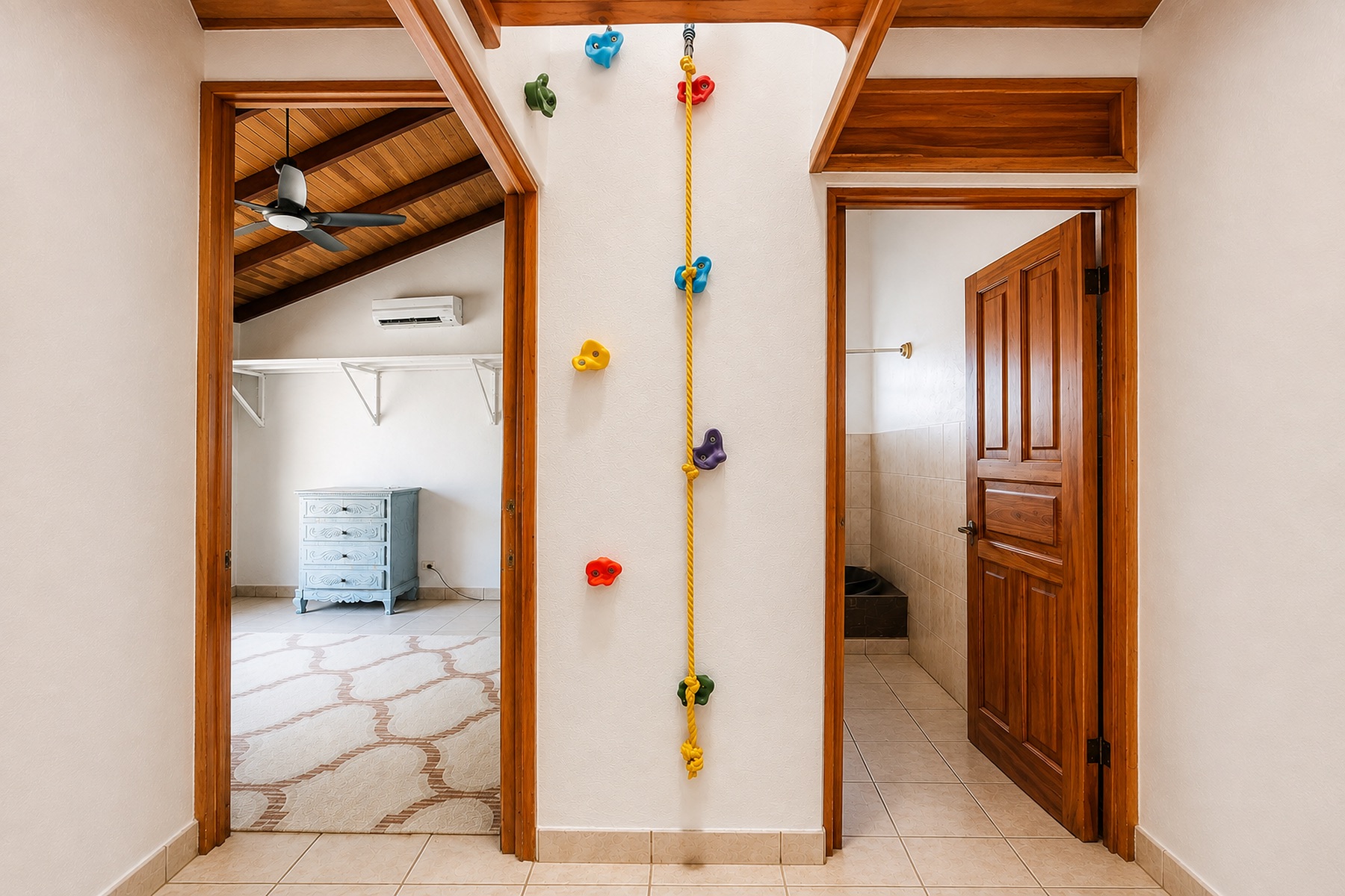 Hallway beside the climbing wall
